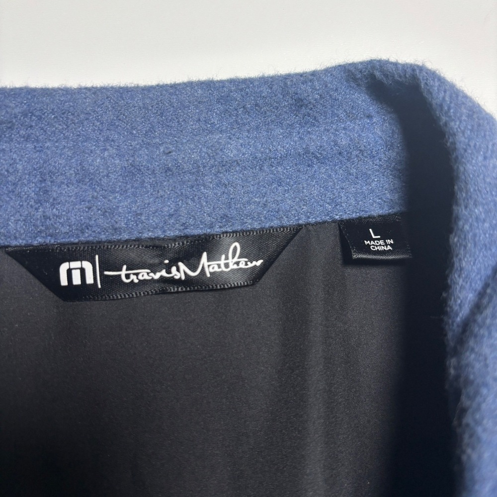 Travis Mathew Matchmaker Jacket Flannel Men's L Golf Button Up Pockets Preppy - Picture 9 of 10